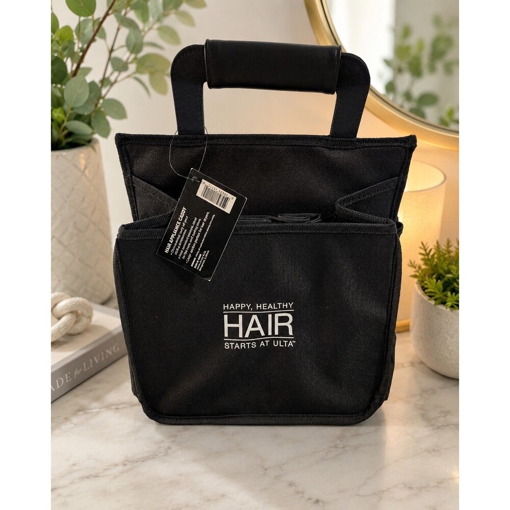 Ulta Happy Healthy Hair Appliance Caddy Organizer Tote Bag Black...